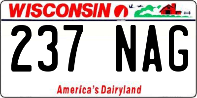 WI license plate 237NAG