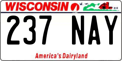 WI license plate 237NAY