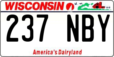 WI license plate 237NBY