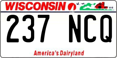 WI license plate 237NCQ