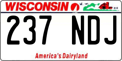 WI license plate 237NDJ