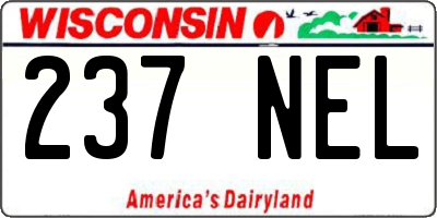 WI license plate 237NEL