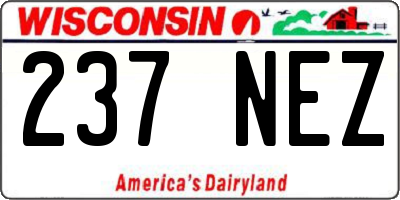 WI license plate 237NEZ