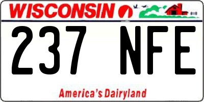 WI license plate 237NFE