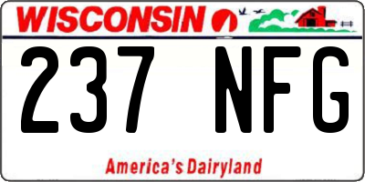 WI license plate 237NFG