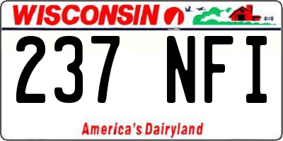 WI license plate 237NFI