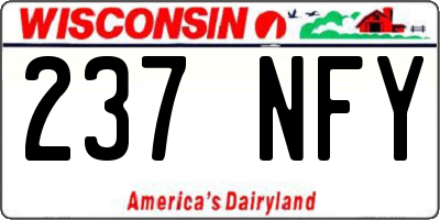 WI license plate 237NFY