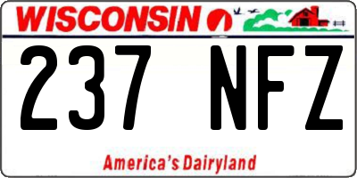WI license plate 237NFZ