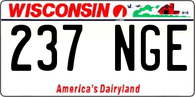WI license plate 237NGE