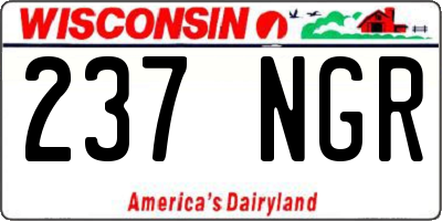 WI license plate 237NGR