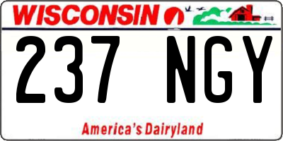 WI license plate 237NGY