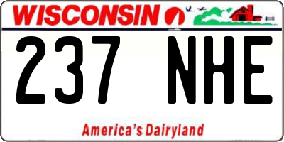 WI license plate 237NHE