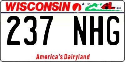 WI license plate 237NHG