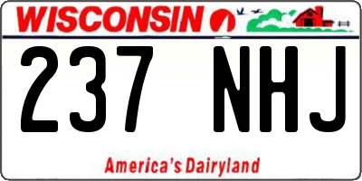 WI license plate 237NHJ