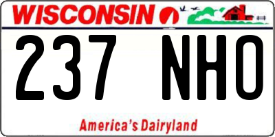 WI license plate 237NHO