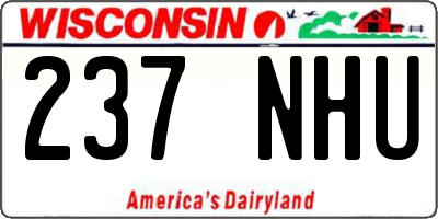 WI license plate 237NHU