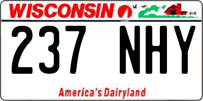 WI license plate 237NHY