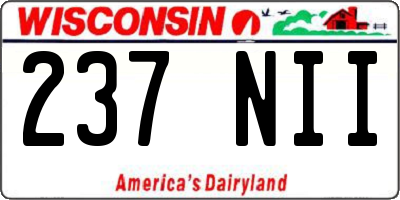 WI license plate 237NII