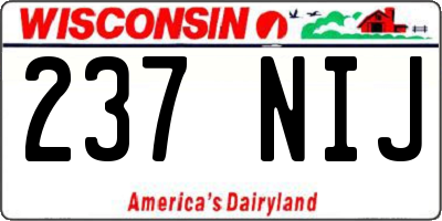 WI license plate 237NIJ