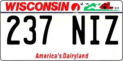 WI license plate 237NIZ
