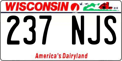 WI license plate 237NJS