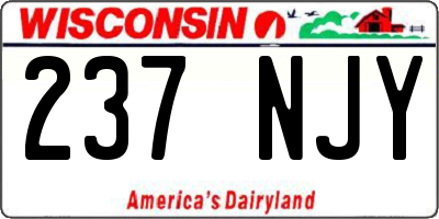 WI license plate 237NJY