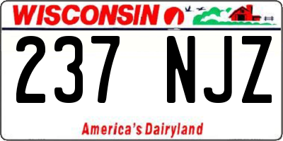 WI license plate 237NJZ