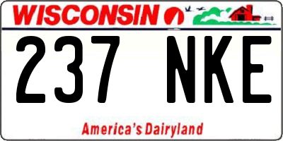 WI license plate 237NKE