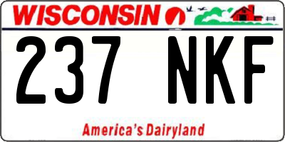 WI license plate 237NKF