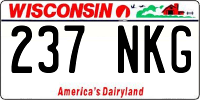 WI license plate 237NKG