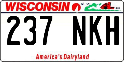 WI license plate 237NKH