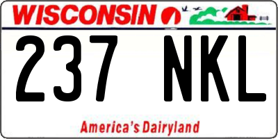 WI license plate 237NKL