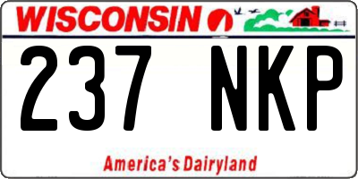 WI license plate 237NKP