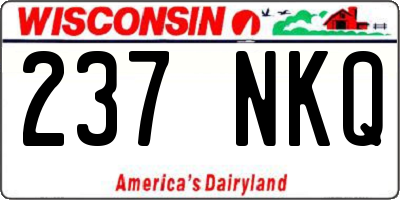WI license plate 237NKQ