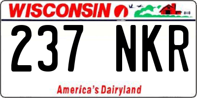 WI license plate 237NKR