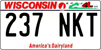 WI license plate 237NKT
