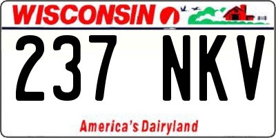 WI license plate 237NKV