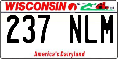 WI license plate 237NLM