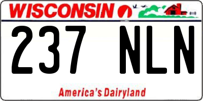 WI license plate 237NLN