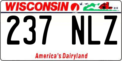 WI license plate 237NLZ
