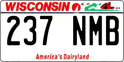 WI license plate 237NMB