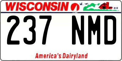 WI license plate 237NMD