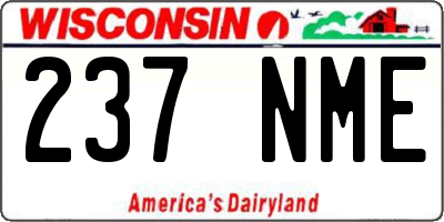 WI license plate 237NME