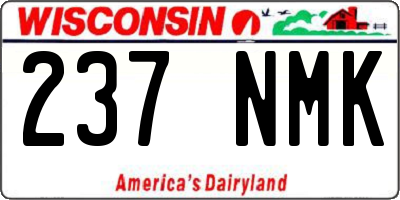 WI license plate 237NMK