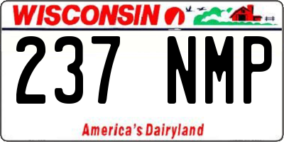 WI license plate 237NMP