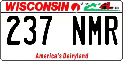 WI license plate 237NMR