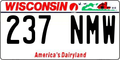 WI license plate 237NMW