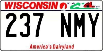 WI license plate 237NMY