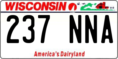 WI license plate 237NNA