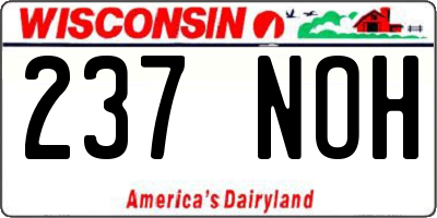 WI license plate 237NOH